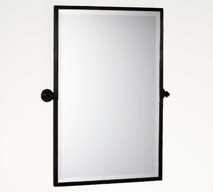 6) Brass Kensington Rectangular Pivot Mirror