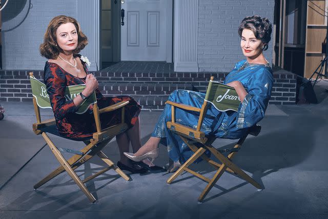 <p>Kurt Iswarienko/FX</p> Susan Sarandon and Jessica Lange on 'Feud: Bette and Joan'