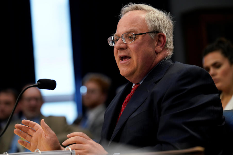 Interior Secretary David Bernhardt during a congressional budget hearing on Capitol Hill in May 2019. (Photo: Aaron Bernstein/Reuters)