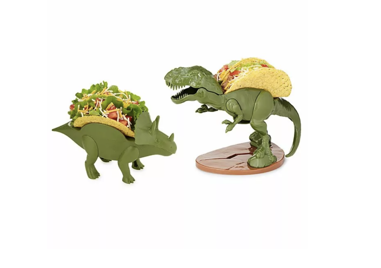 <p><a href="https://go.redirectingat.com?id=74968X1596630&url=https%3A%2F%2Fwww.uncommongoods.com%2Fproduct%2Fdinosaur-taco-holders&sref=https%3A%2F%2Fwww.thepioneerwoman.com%2Fholidays-celebrations%2Fgifts%2Fg41092197%2Fgag-gifts%2F" rel="nofollow noopener" target="_blank" data-ylk="slk:Shop Now;elm:context_link;itc:0;sec:content-canvas" class="link rapid-noclick-resp">Shop Now</a></p><p>Dinosaur Taco Holders</p><p>uncommongoods.com</p><p>$20.00</p><span class="copyright">Uncommon Goods</span>