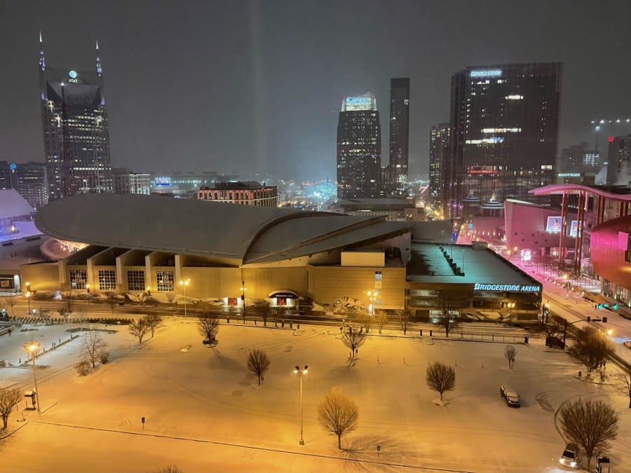 Downtown Nashville snow (Courtesy: Michelle Dangerfield)