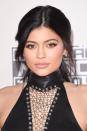 <p>Kylie wore her hair in a classic ponytail with face-framing pieces to the American Music Awards on November 22, 2015.</p>