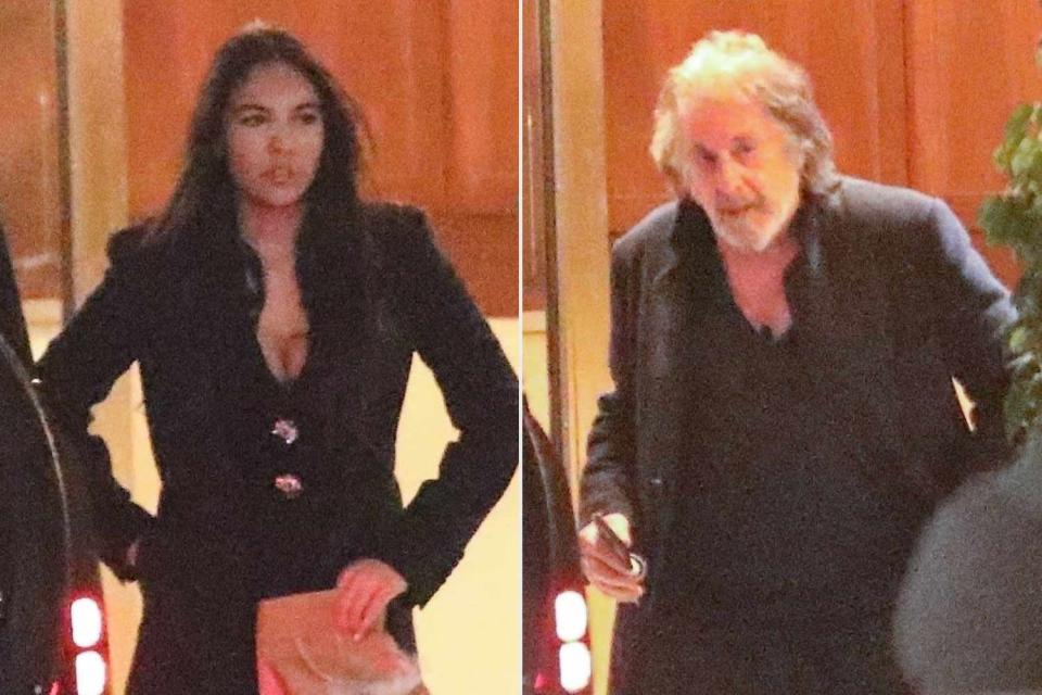 <p>backgrid</p> New parents Al Pacino and Noor Alfallah exit the Sunset Tower Hotel in West Hollywood. 