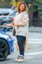 <p>Queen Latifah is all smiles on the set of <em>The Equalizer</em> TV series on Monday in N.Y.C.</p>