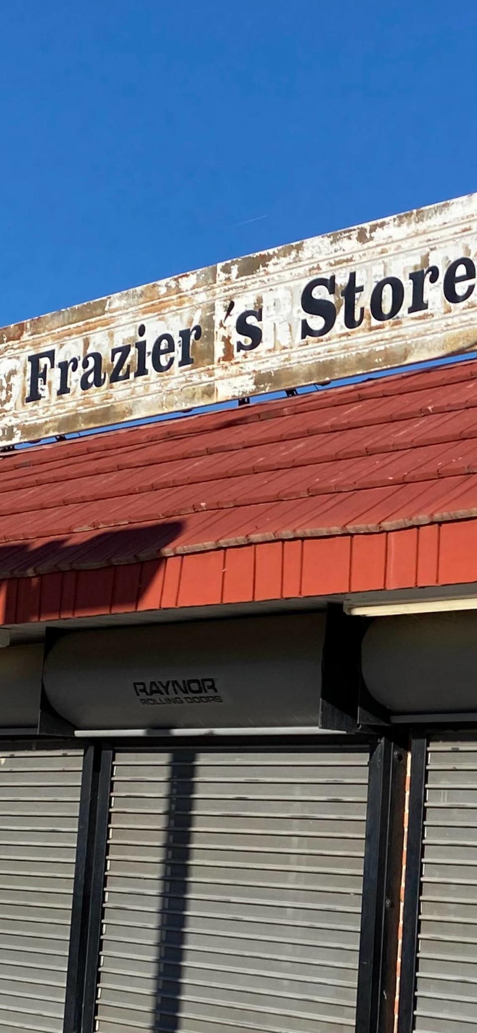 Frazier’s Store outside Wake Forest, where the peeling paint and ghost letters on the sign betray the store’s age.