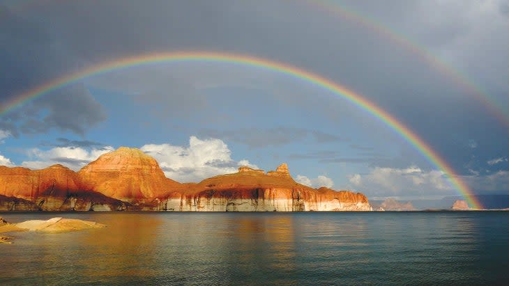 Rainbow over Padre Bay on Lake Powell