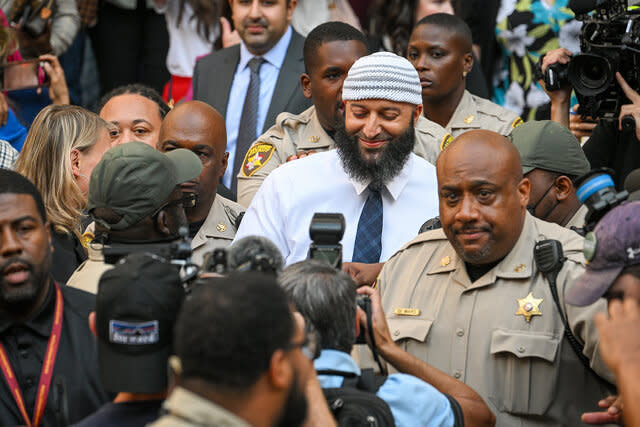 Adnan Syed leaves the courthouse