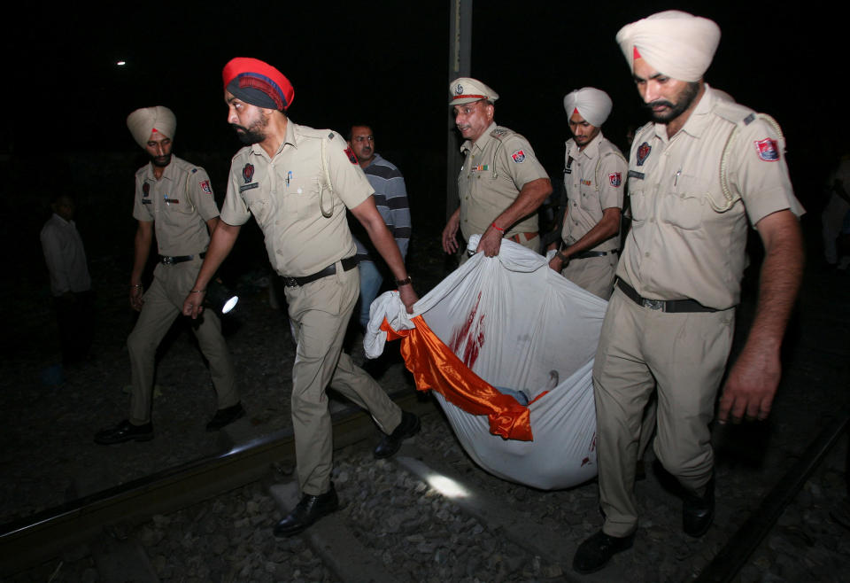 Dozens killed in train accident in Amritsar, India