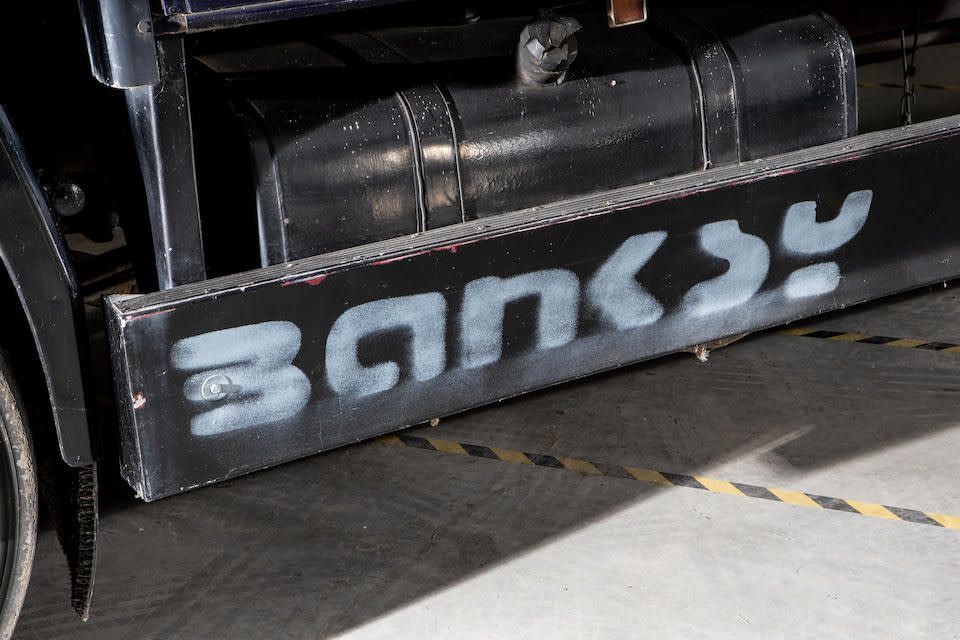 Photos of Volvo Truck with Banksy's Artwork