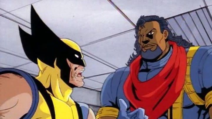 Wolverine confronts Bishop in X-Men: The Animated Series.