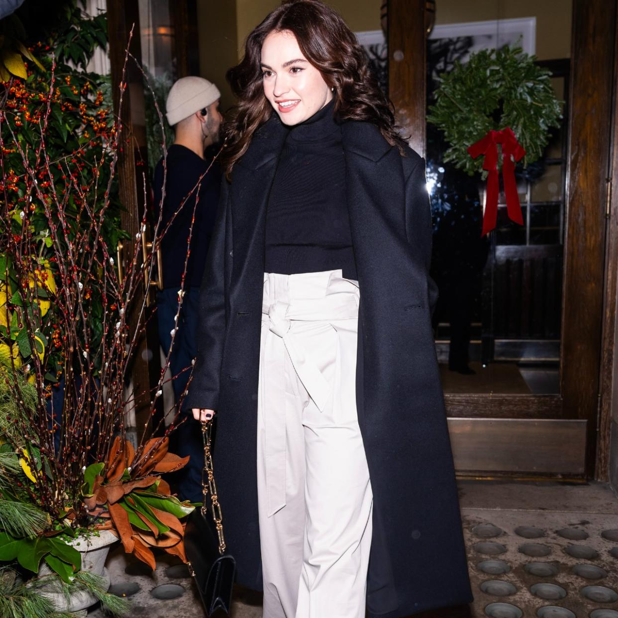  Lily James in New York City. 