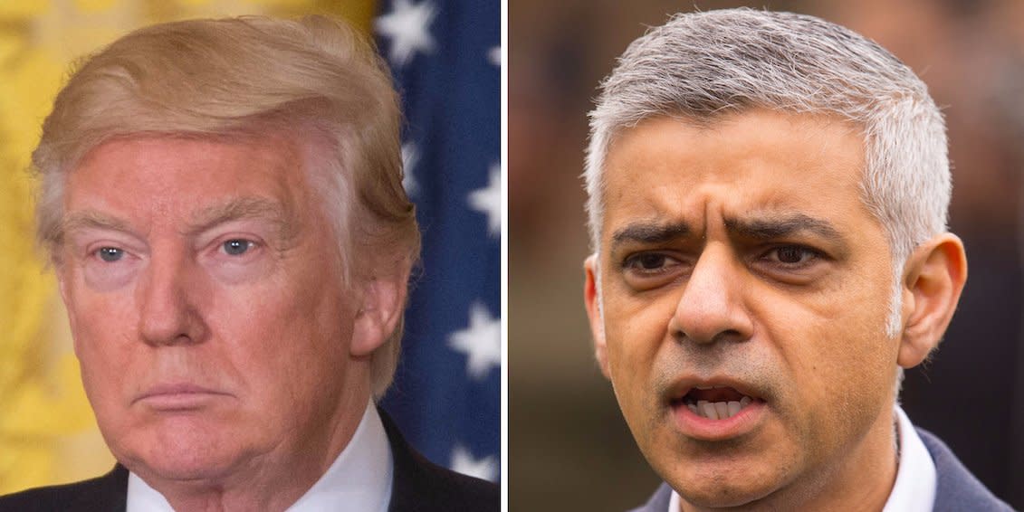 Donald Trump and Sadiq Khan