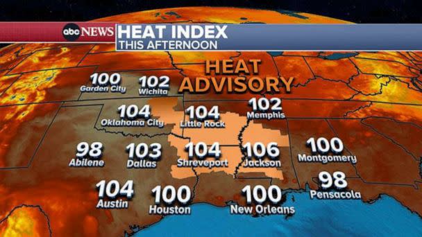 PHOTO: Heat Index map (ABC News)