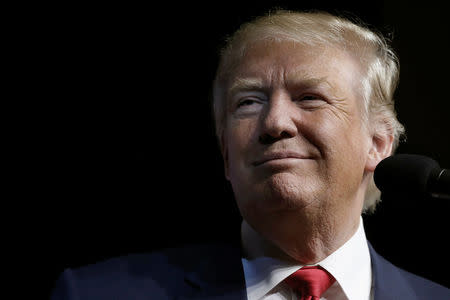 U.S. Republican presidential nominee Donald Trump speaks at a campaign rally in Pueblo, Colorado, U.S., October 3, 2016. REUTERS/Mike Segar