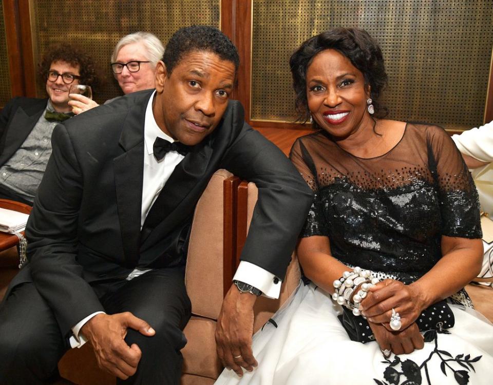 Denzel Washington (L) and Pauletta Washington attend the 47th AFI Life Achievement Award Honoring Denzel Washington After Party at Sunset Tower Hotel on June 06, 2019 in Hollywood, California. (Photo by Matt Winkelmeyer/Getty Images for Turner)