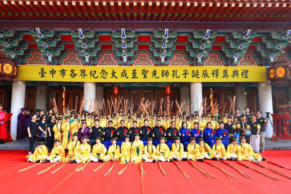 《圖說》台中市孔廟一年一度祭孔大典。