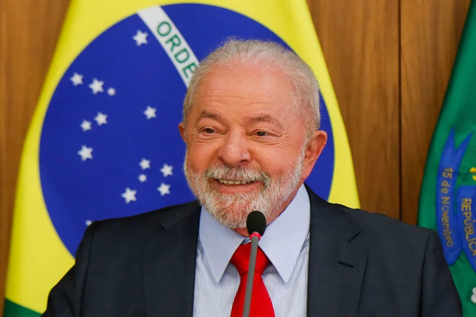 O presidente Luiz Inacio Lula da Silva durante encontro com jornalistas no Palácio do Planalto em Brasília em 12 de janeiro de 2023. (Foto: Sergio Lima / AFP) 