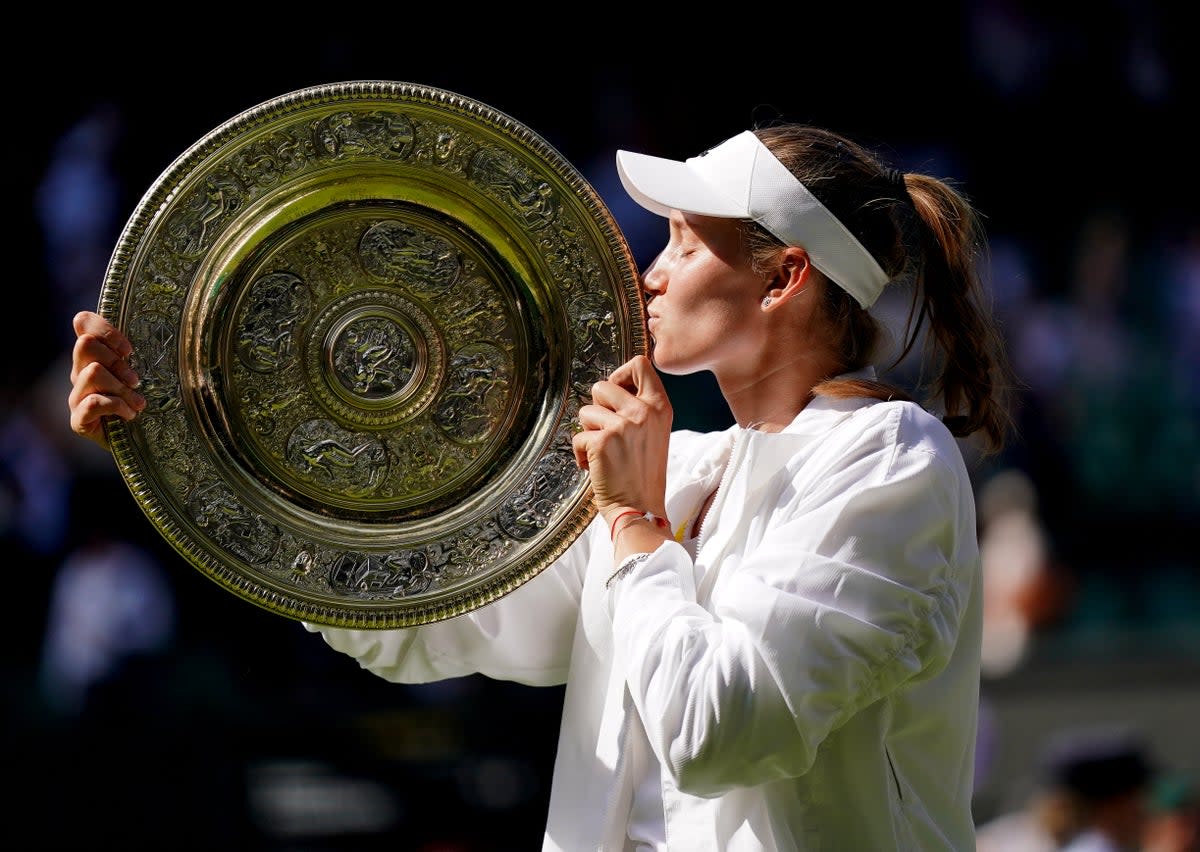 Elena Rybakina is the Wimbledon champion (Zac Goodwin/PA) (PA Wire)