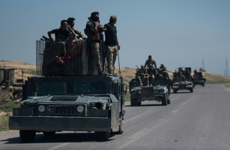 Iraqi forces in west Mosul on April 25, 2017