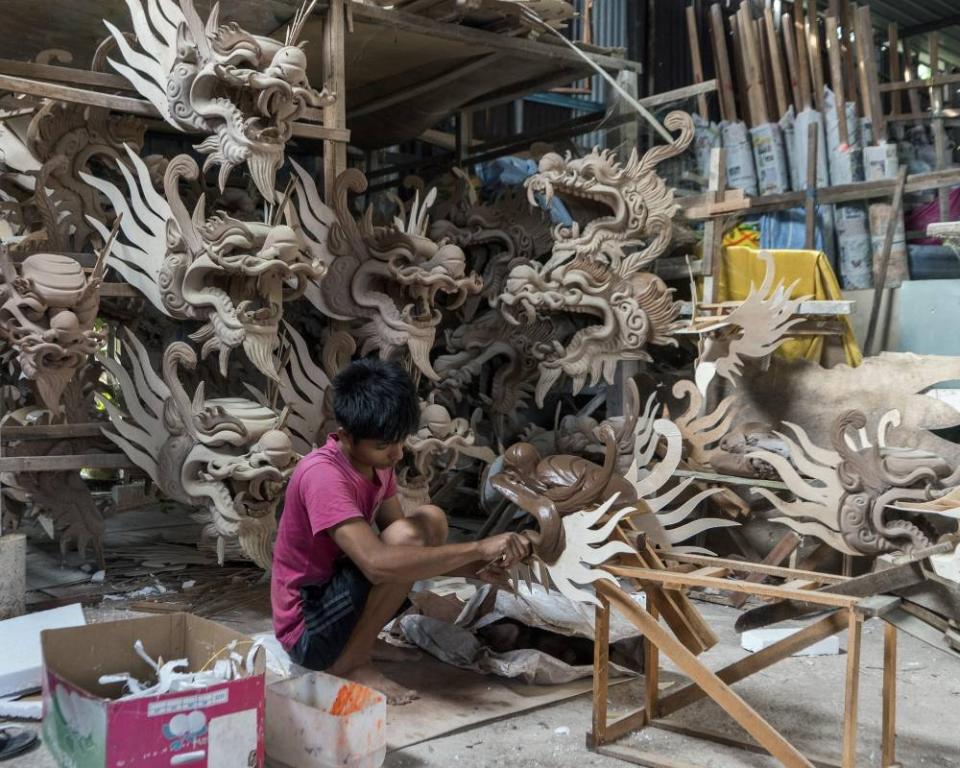 Dragon heads are used in the motif of joss sticks. — Picture by Shafwan Zaidon