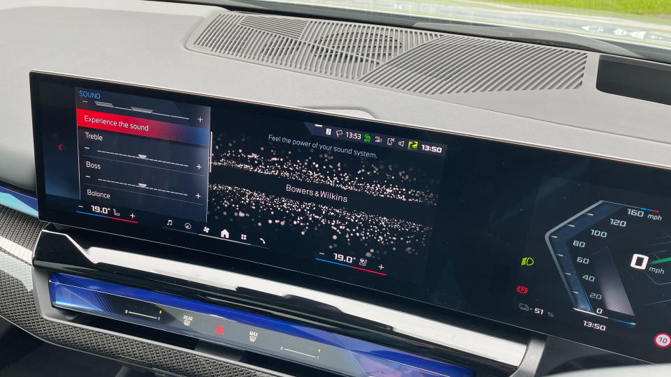 Bowers & Wilkins sound menu in the BMW 5 Series