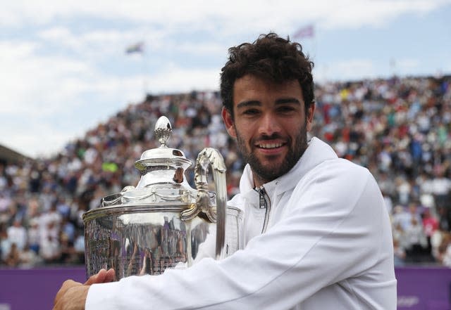 Matteo Berrettini heads into Wimbledon after winning at Queen's 