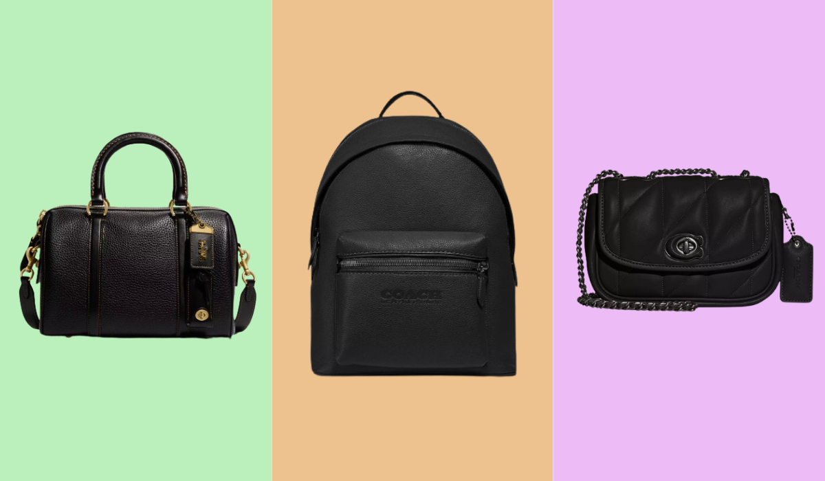 3 black Coach bags