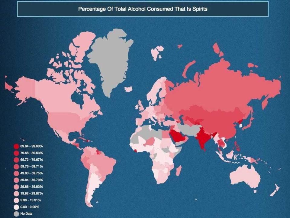 Alcohol map hard liquor