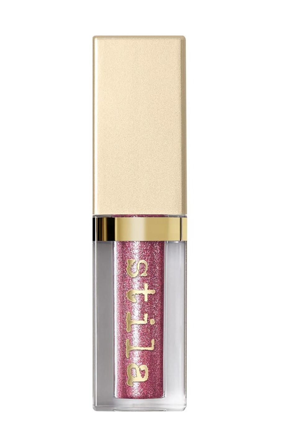 1) Stila Glitter & Glow Liquid Eyeshadow in Tulip Twinkle