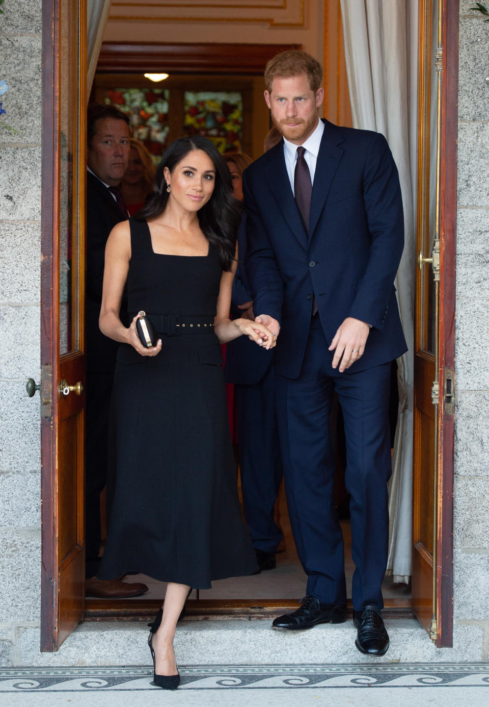 The Duke and Duchess of Sussex attend a Summer Party at the British ambassador's residence at Glencairn House on July 10 in Dublin, Ireland.