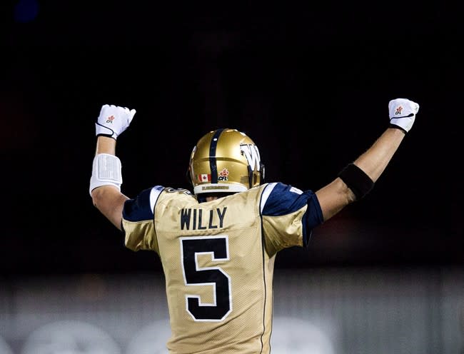 Can Drew Willy's return help spark the Bombers to a win Saturday? (Nathan Denette/The Canadian Press.)