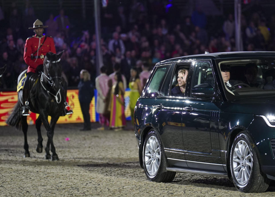 Princess Beatrice waved to the crowds after the show. (Getty Images)