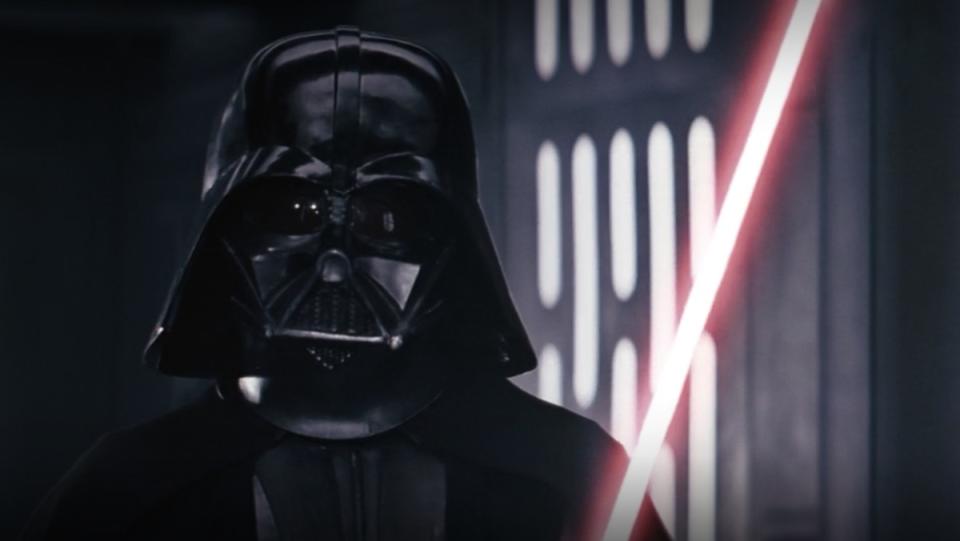 Darth Vader fights Obi-Wan Kenobi in A New Hope