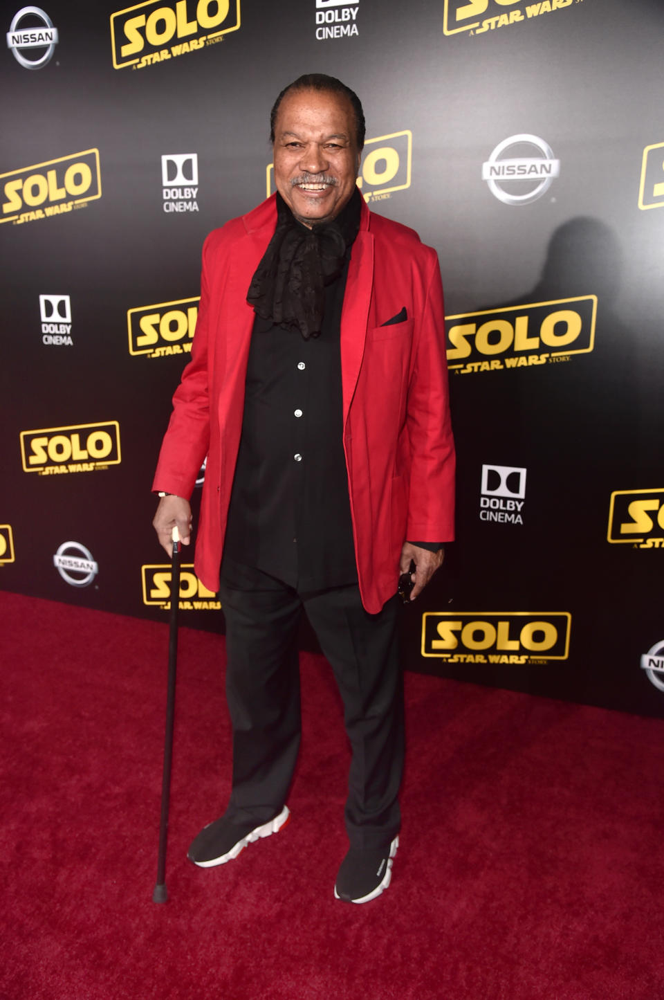 Billy Dee Williams attends the world premiere of Solo: A Star Wars Story in Hollywood on May 10, 2018.