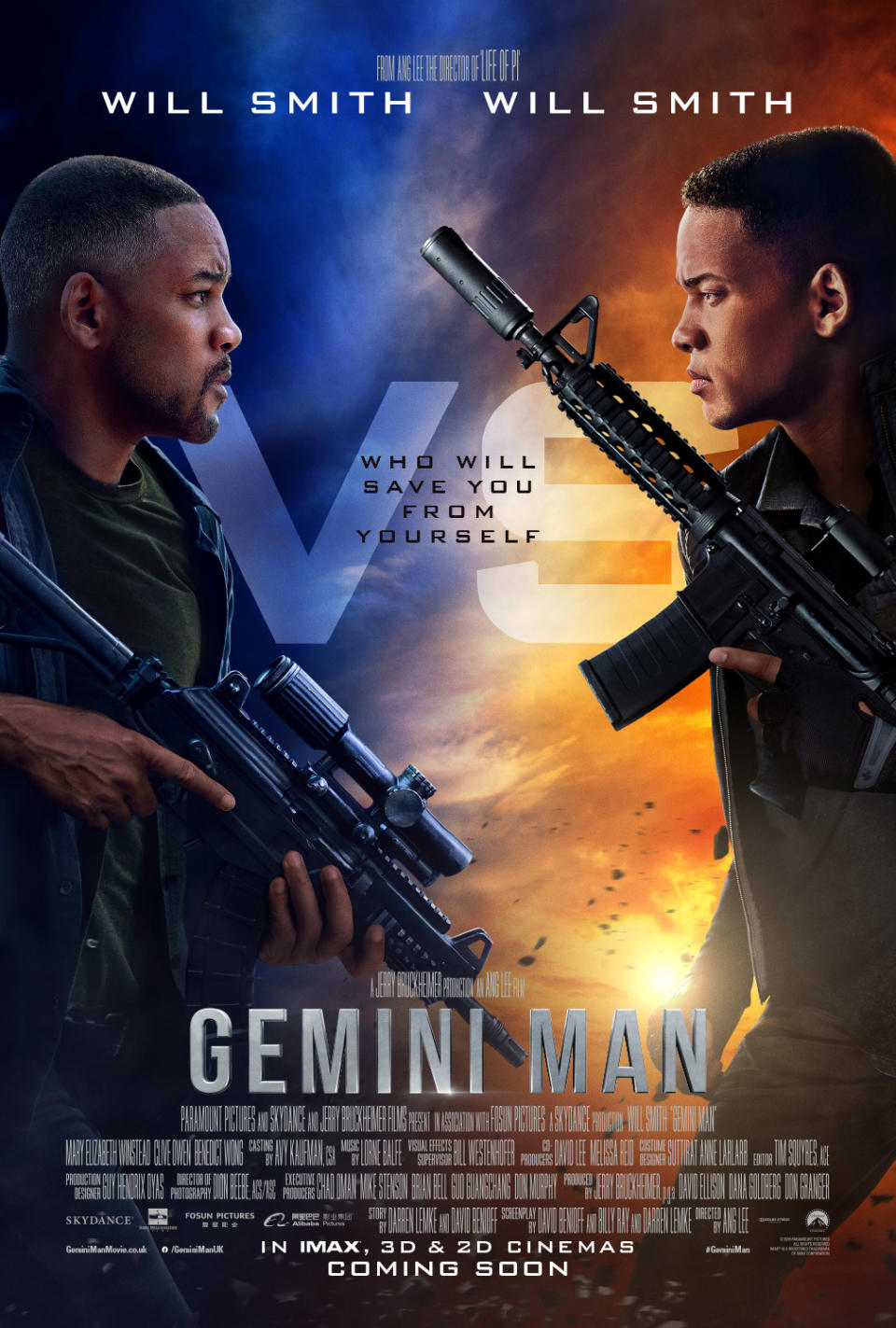 Gemini Man's UK poster offers two Will Smiths for the price of one. (Paramount)