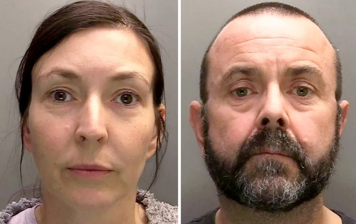 Julie Morris, 44, and boyfriend David Morris, 52, filmed themselves raping a young girl. (Merseyside Police)