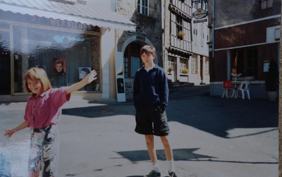 Hannah and Dominic Dickson in France in the early 1990s