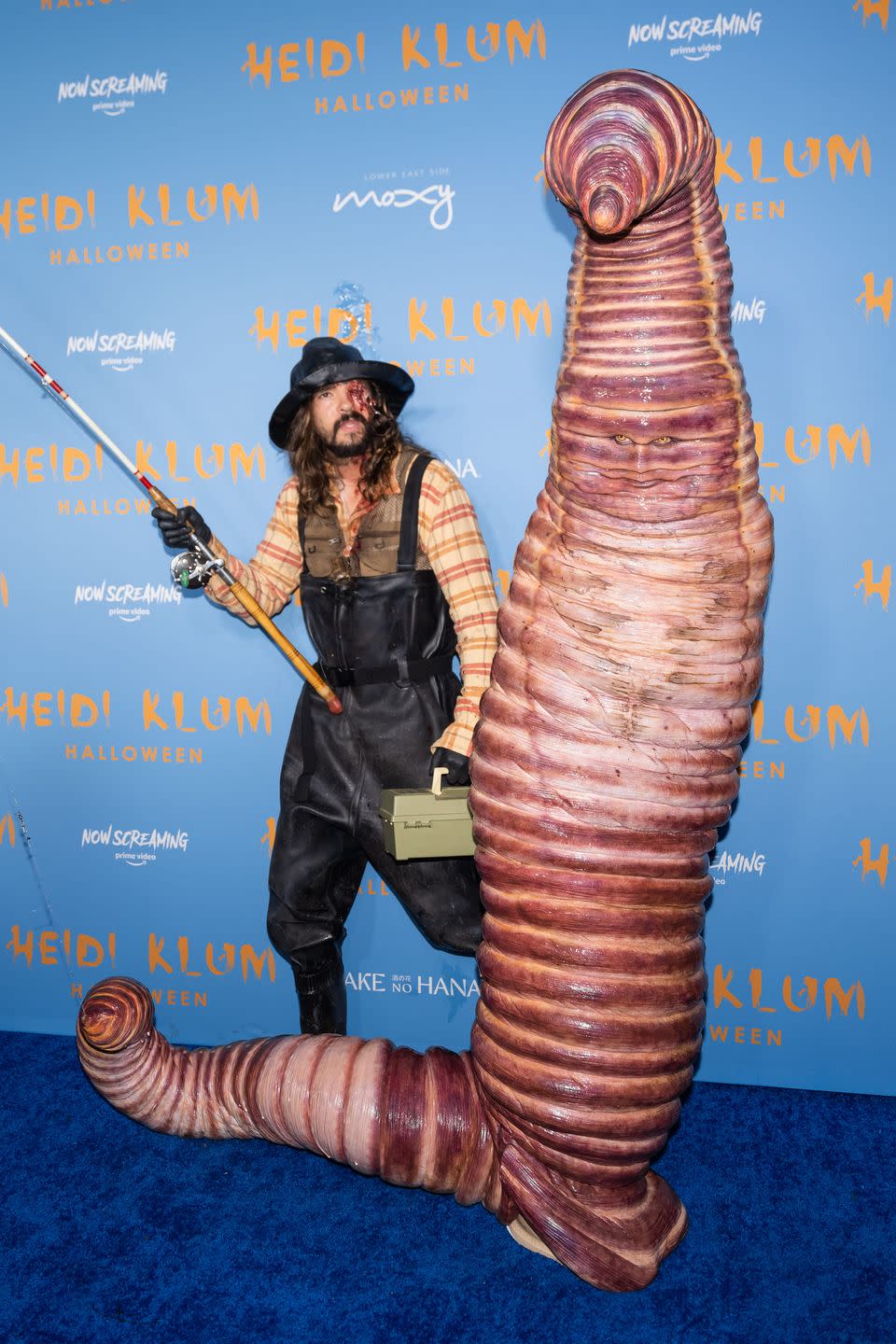 heidi klum as a worm at her halloween party