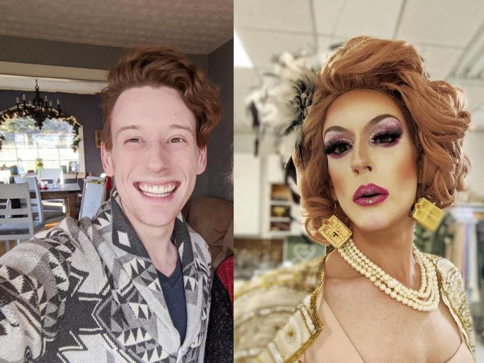 Mitchell Goodine, known by his stage name Amour Love, is a Fredericton drag artist who performs across the Maritimes. (Submitted by Mitchell Goodine - image credit)