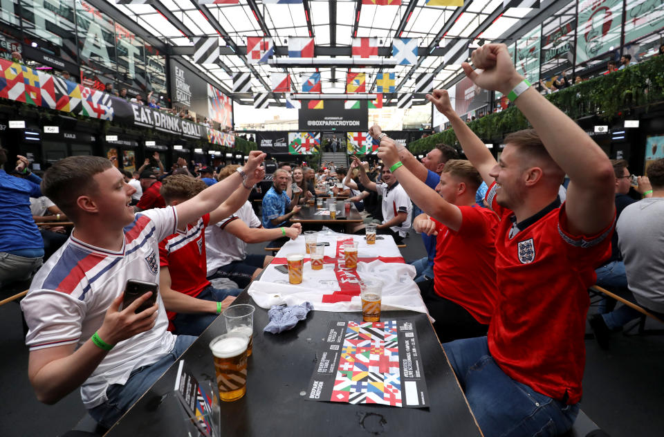 England fans were on a high on Tuesday night after the team secured the top spot in their Euro 2020 group.