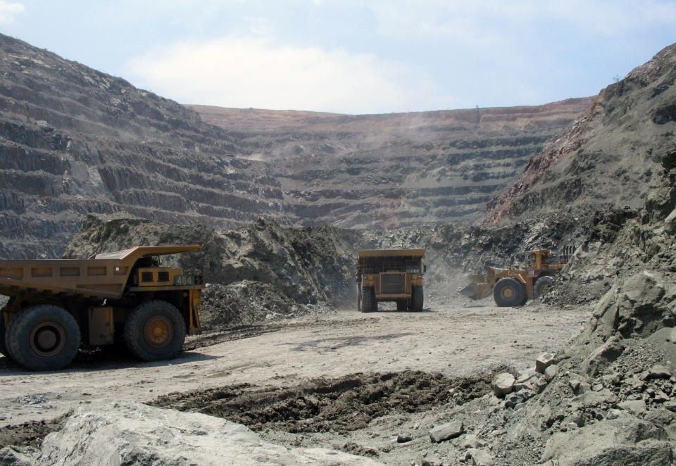 Heavy machinery operating within a major diamond mine in South Africa (Dr Tom Gernon/University of Southampton/PA)