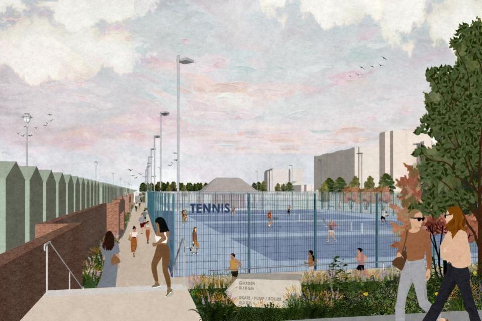 The Argus: An illustration of the tennis and padel courts in Hove