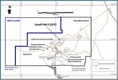 Candelaria map with Leach pad location