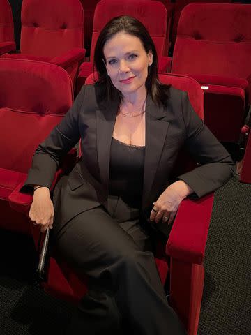 Meredith Salenger Instagram Meredith Salenger poses for a photo while sitting down.