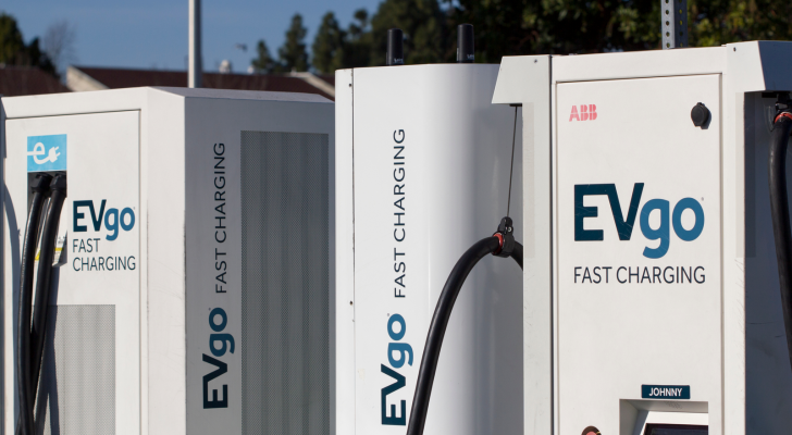 An image of two Evgo, Inc. (EVGO) charging stations