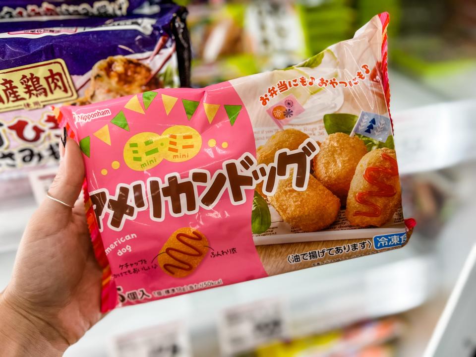mini corn dogs at japanese grocery