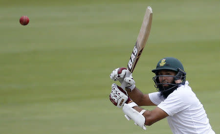 South Africa's Hashim Amla plays a shot during the fourth cricket test match against England in Centurion, South Africa, January 22, 2016. REUTERS/Siphiwe Sibeko