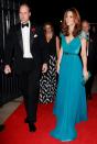 <p>The Duchess looked dazzling at the 2018 Tusk Conservation Awards in a familiar turquoise Jenny Packham gown, that she was first spotted in six years ago. <br></p>