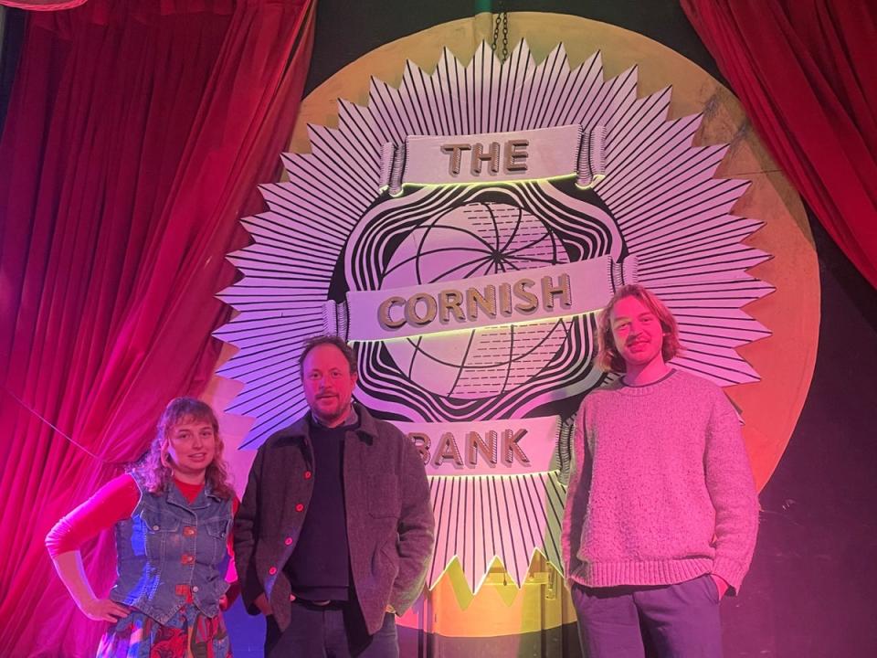 The Cornish Bank team: Rufus (far right), Jake and Lydia (Press)