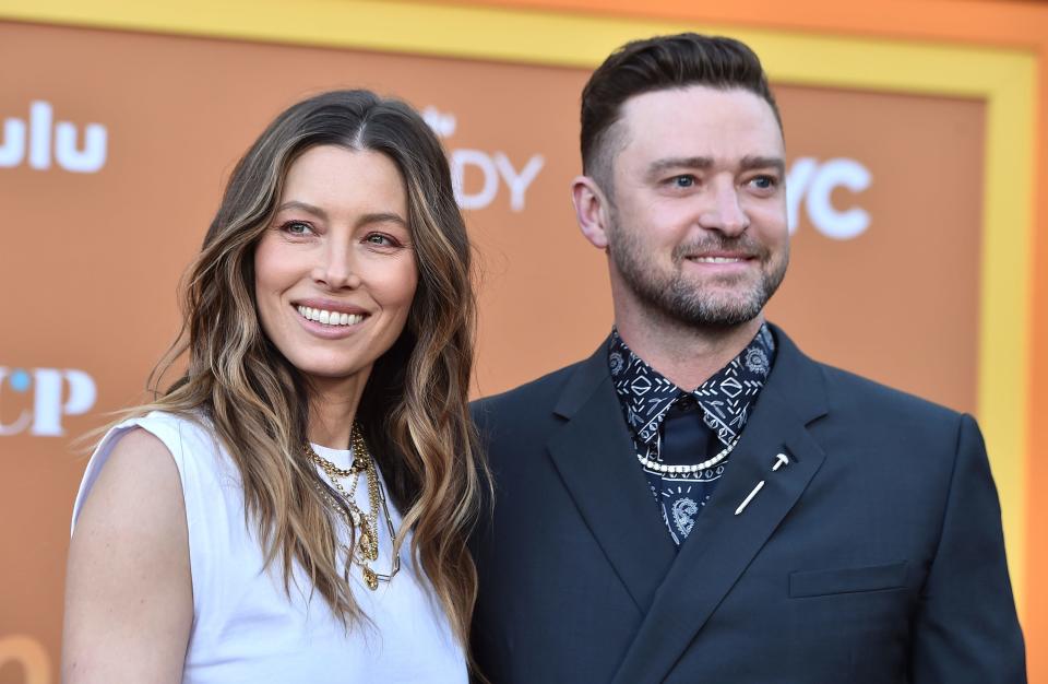 More than just arm "Candy." Justin Timberlake attended the Los Angeles premiere of Hulu's new true-crime series  on May 9, 2022, with his wife Jessica Biel, who stars and executive produces the show. Timberlake's cameo was kept under wraps.